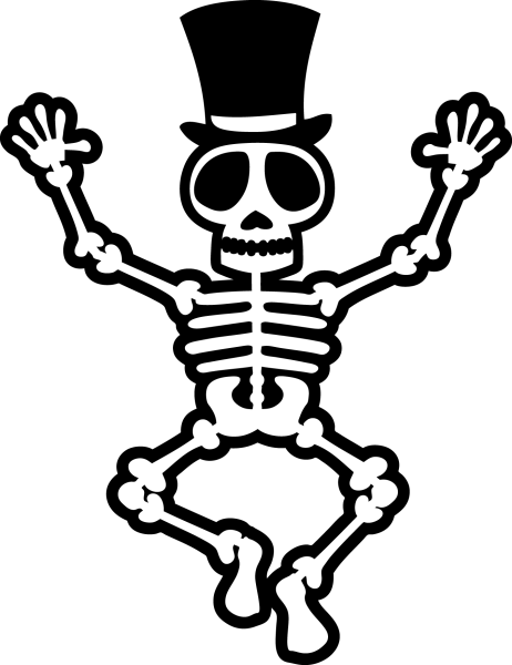 Скелет человека карандашом