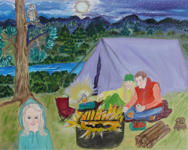 Семейный поход рисунок