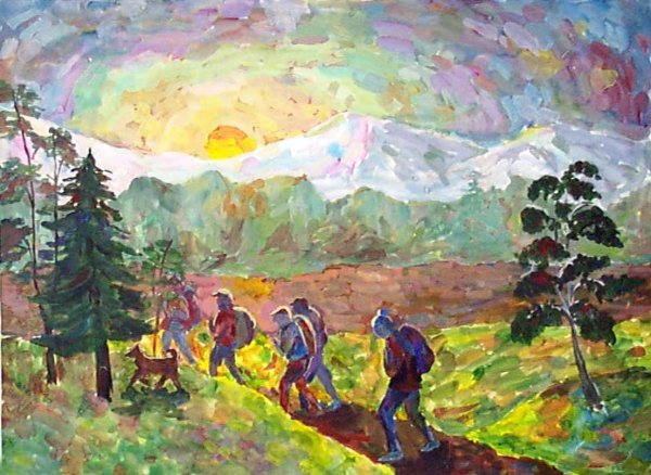 Детские рисунки на тему туризм