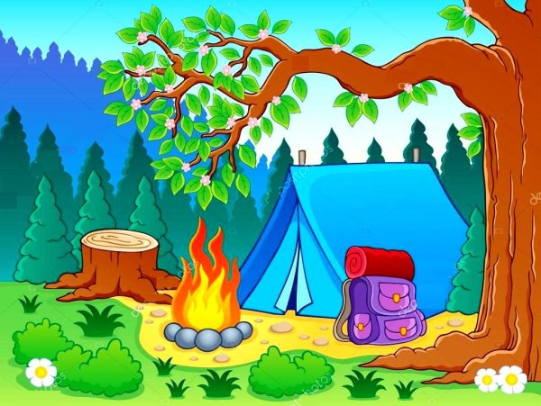 Поход в лес мультяшный