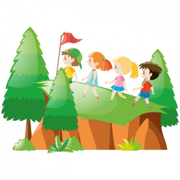 Фон поход дети