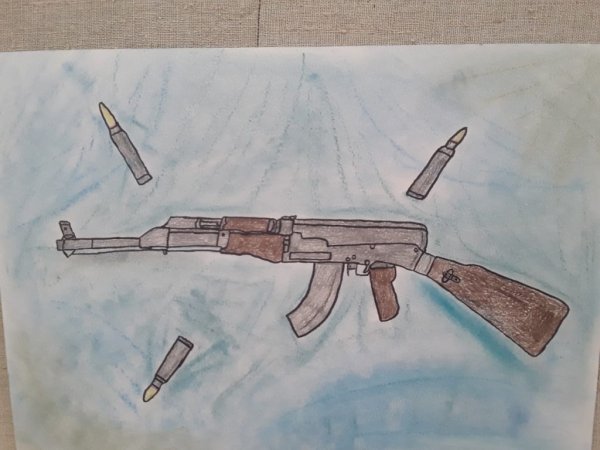 Автомат зарисовка