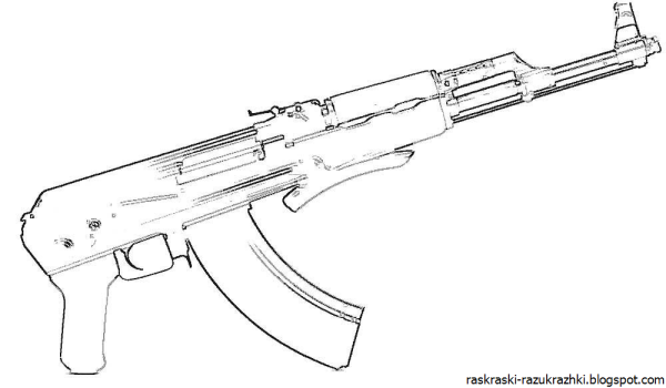 Раскраска Оки 47 автомат