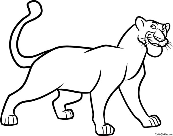 Раскраска пантера