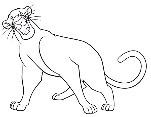 Пантера рисунок карандашом