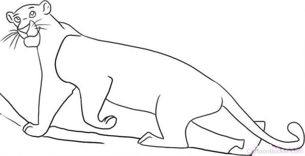 Пантера раскраска для детей