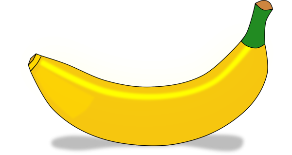 Банан акварелью