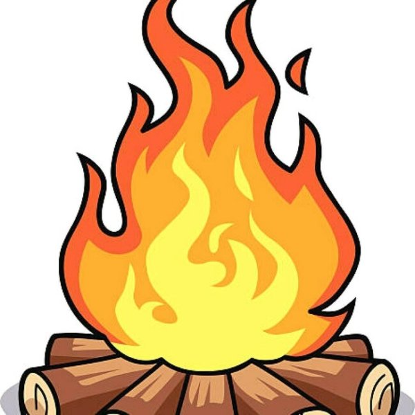 Костер мультяшный
