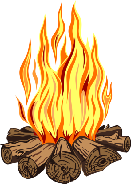Костер нарисованный