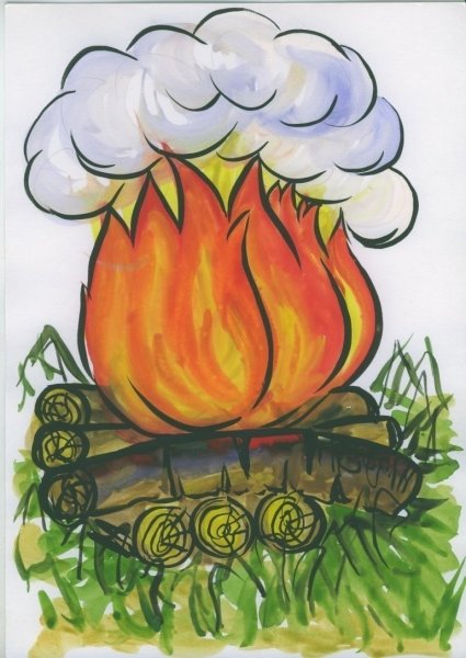 Картинки огня для срисовки