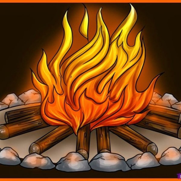 Костер вектор