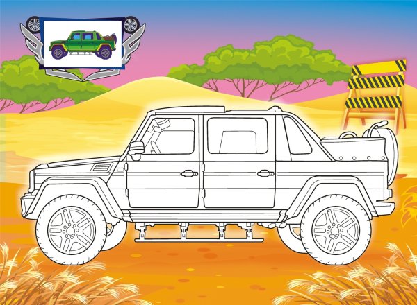 Раскраска "Джипы"