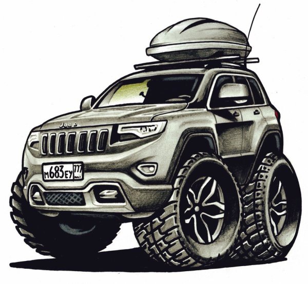Внедорожник карандашом