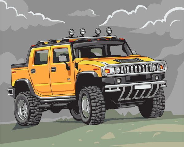 Артвентура картина по номерам "Хаммер" 50x40 см