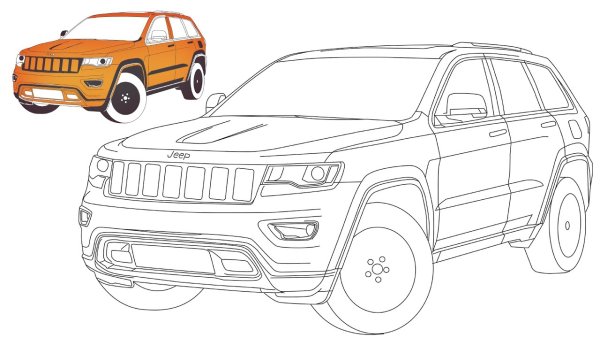 Jeep Grand Cherokee вектор