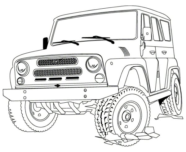 Разукрашки буханки УАЗ