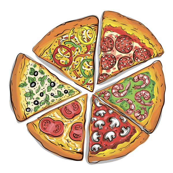 Нарисовать пиццу