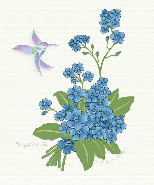 Незабудки стилизация