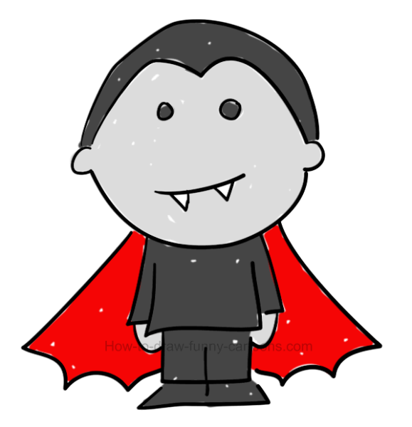 Вампир рисунок для детей