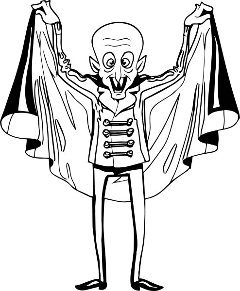 Вампир раскраска для детей