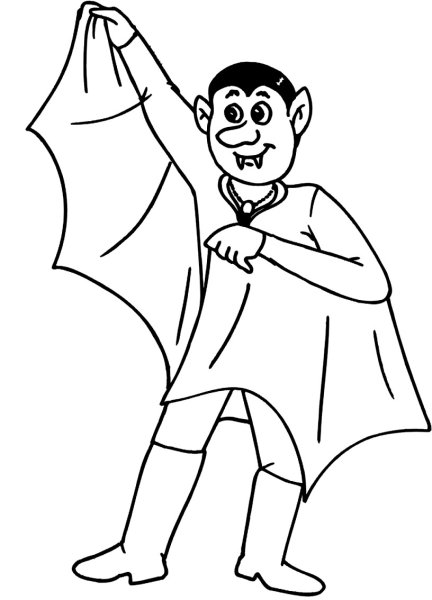 Вампир раскраска для детей