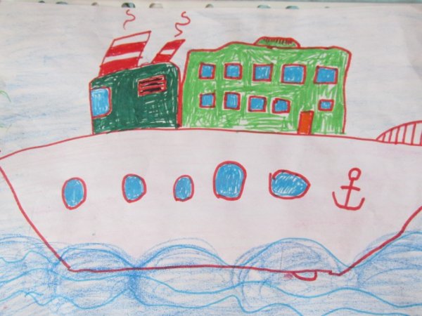 Рисование пароход