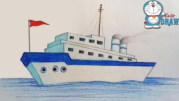 Рисование корабля для детей