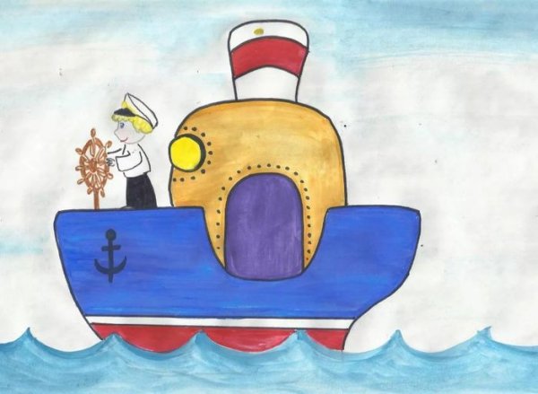Нарисовать пароход