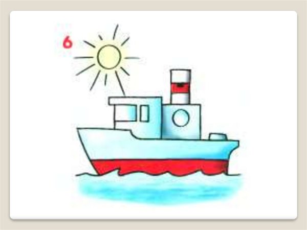 Рисование пароход