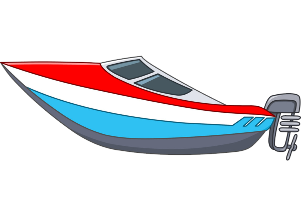 Моторная лодка вектор