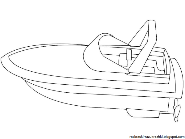 Лодка для раскрашивания детям