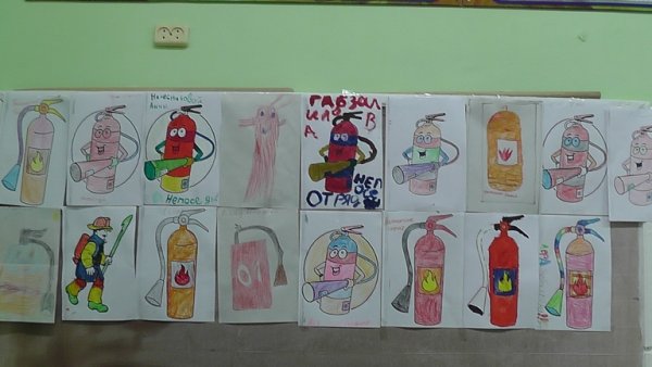 Рисование огнетушитель в средней группе