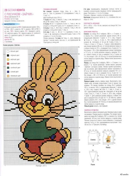 Жаккардовые рисунки для вязания детских вещей спицами