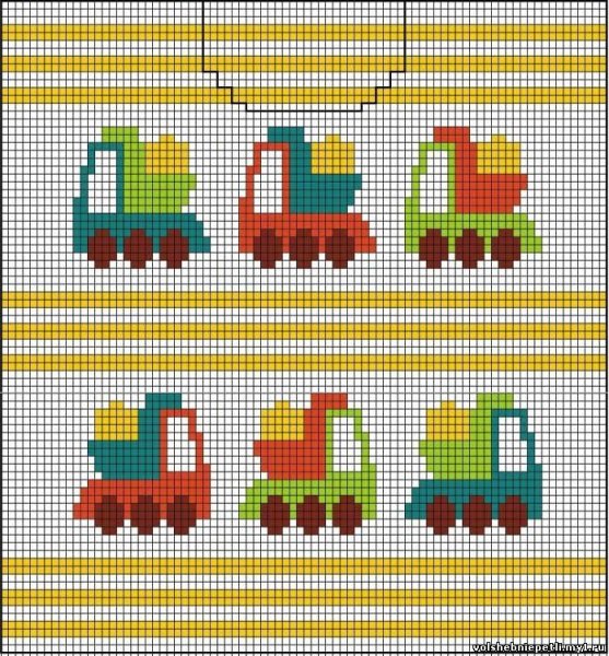 Жаккардовый узор для детского свитера