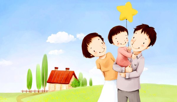 Семья картинки нарисованные