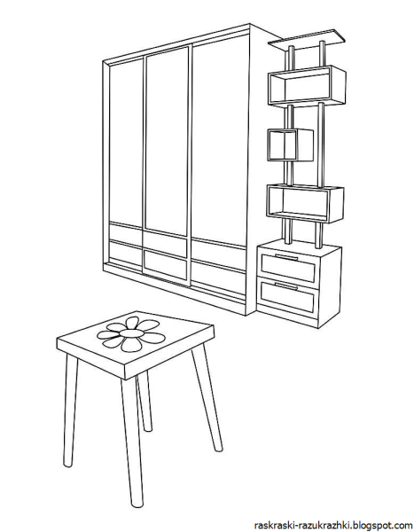 Шкаф раскраска для детей