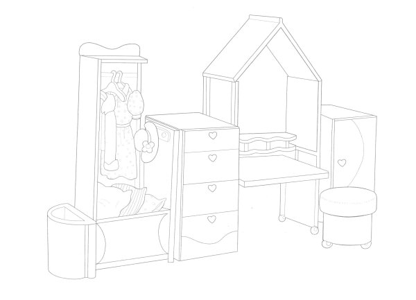 Раскраска "мебель"