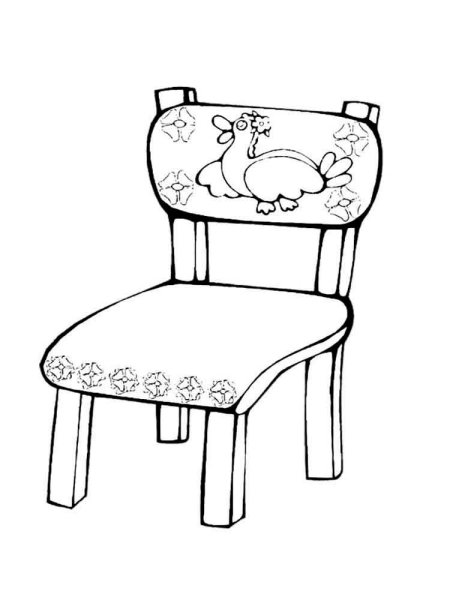 Стул раскраска