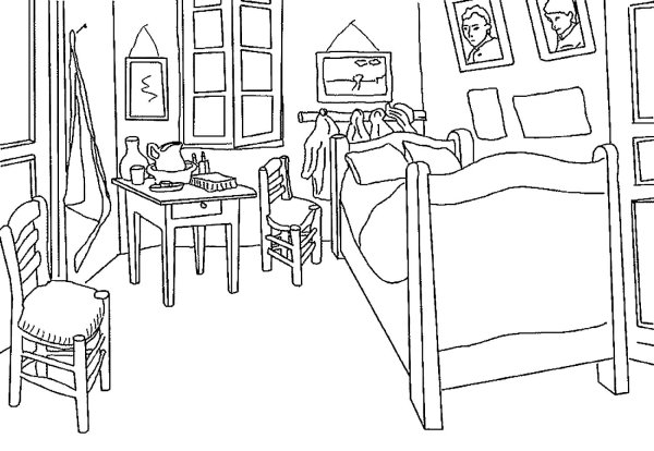 Детская комната раскраска