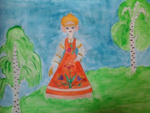 Русский национальный костюм рисунок