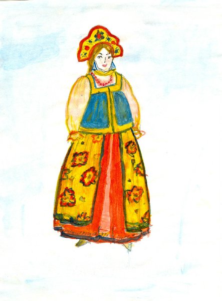 Иллюстрации народных костюмов