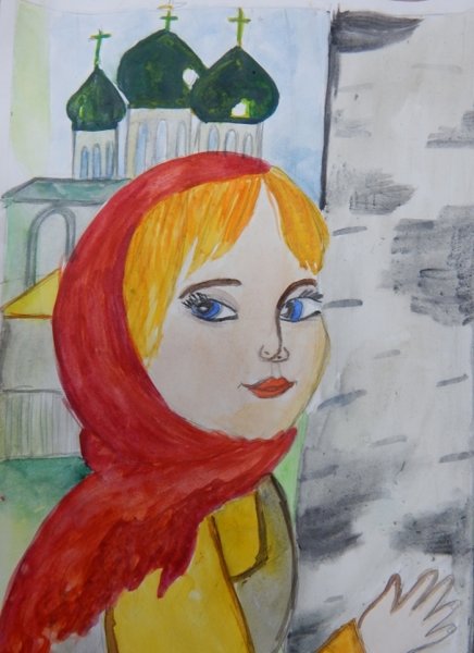 Русский народный костюм раскраска