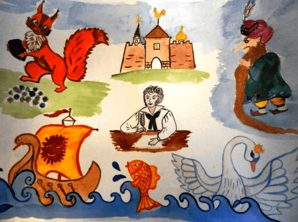 Произведения к иллюстрации (сказки) Александра Пушкина рисунки