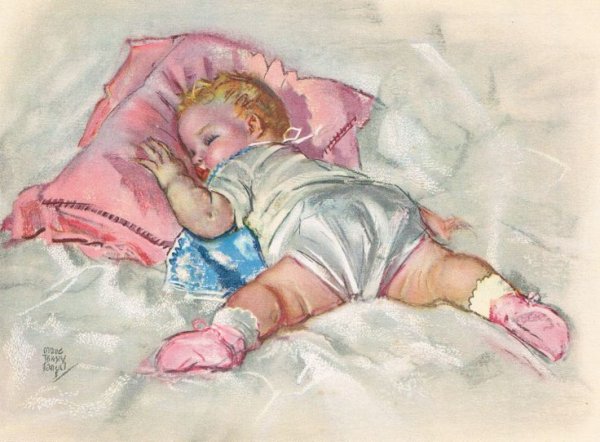 Акварельные иллюстрации малыши