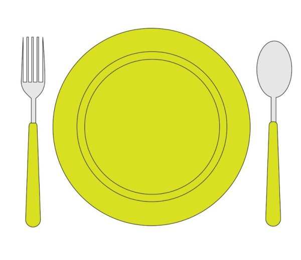 Нарисовать тарелку