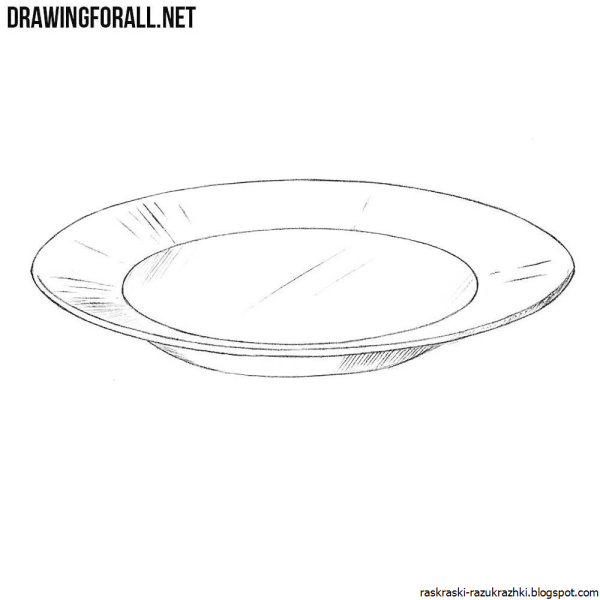 Тарелка раскраска