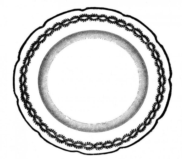 Тарелка контур