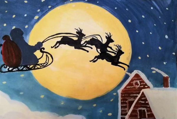 Новогоднее чудо рисунок детский