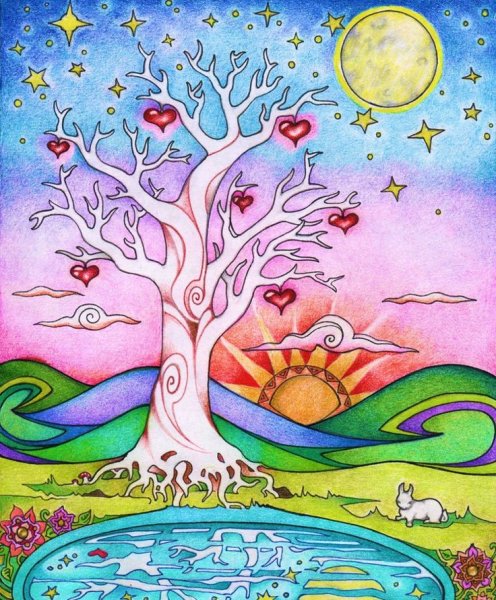 Сказочное дерево рисование