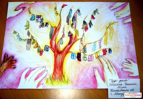 Рисование чудо дерево в средней группе